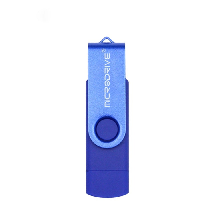 MicroDrive 32GB USB 2.0 Mobile Computer Dual-use Rotating OTG Metal U Disk