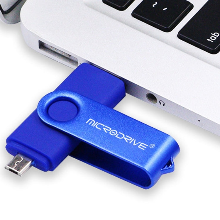 MicroDrive 32GB USB 2.0 Mobile Computer Dual-use Rotating OTG Metal U Disk