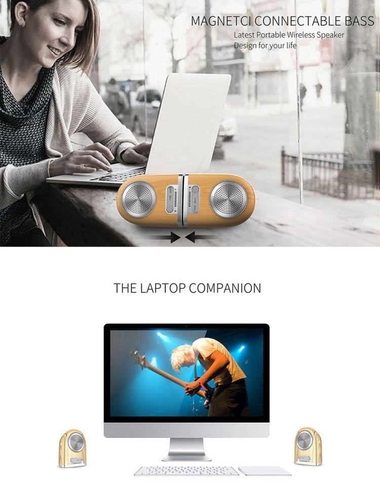 OVEVO Wireless Bluetooth Portable LED Speaker Amplifier 4D Surround Sound Magnetic Suction Outdoor Speaker