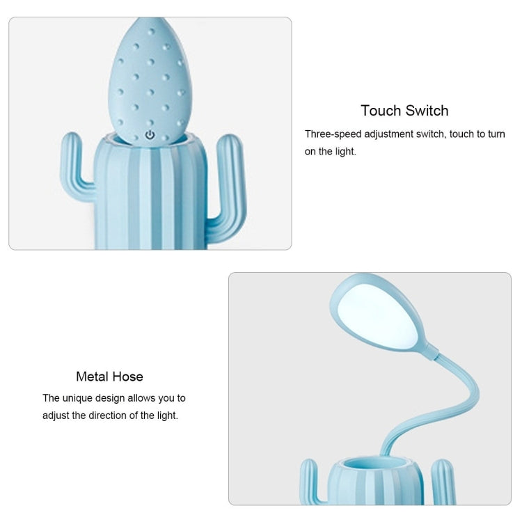YWXLight Multifunction Folding Cactus Table Lamp Learning Reading Eye Protection LED Desk Light