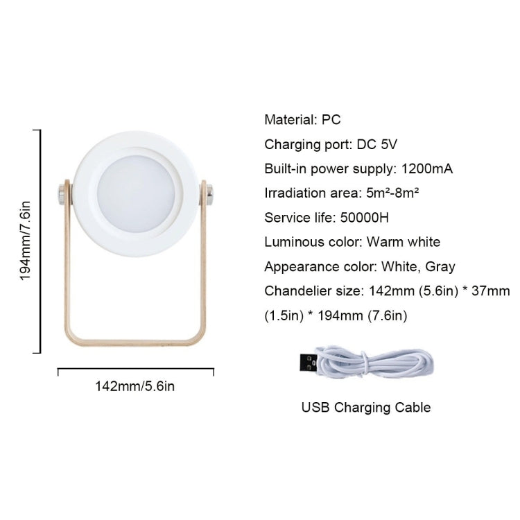 YWXLight Portable USB Rechargeable LED Desk Lamp Night Light