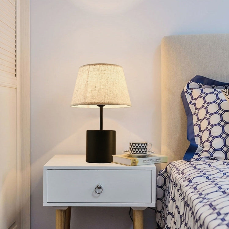Available Remote Dimming  Controled Table Lamp  Decorative Modern Minimalist Solid Wood Fabric Night Light, AC 85-265V