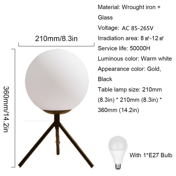 YWXLight Modern Minimalist Round Table Lamp Beside Lamp Night Light with Tripod