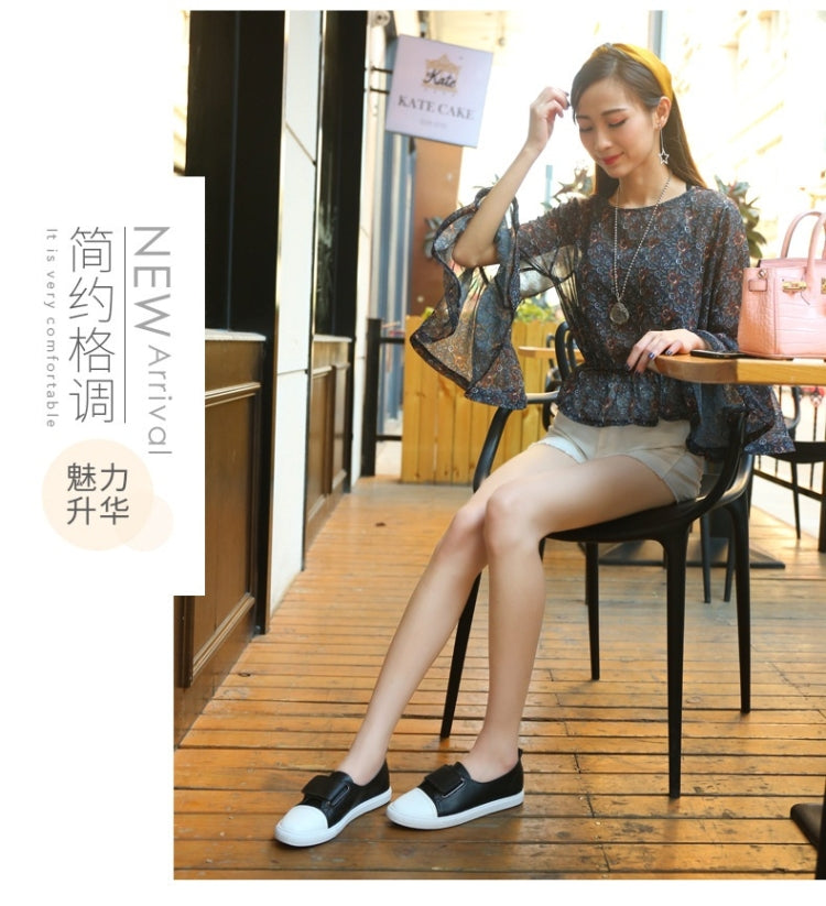 Simple and Comfortable Solid Color Flat Bottom Casual Shoes for Women