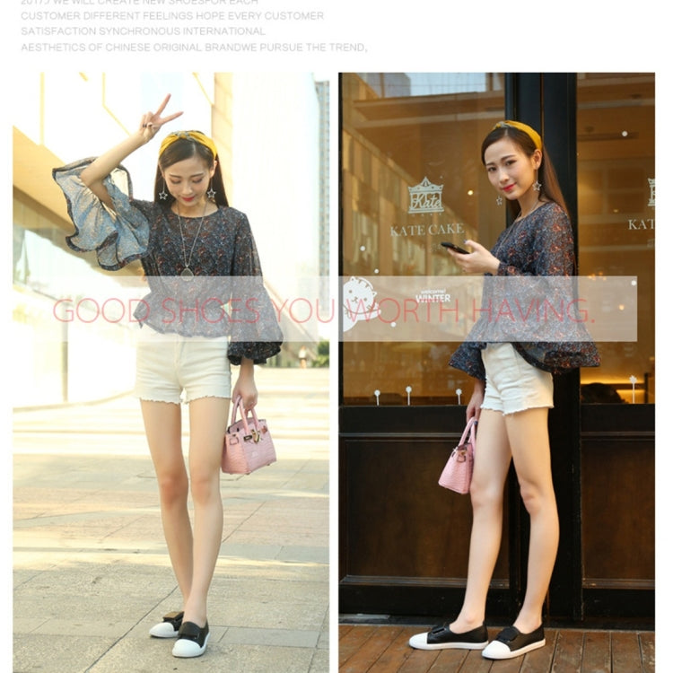 Simple and Comfortable Solid Color Flat Bottom Casual Shoes for Women