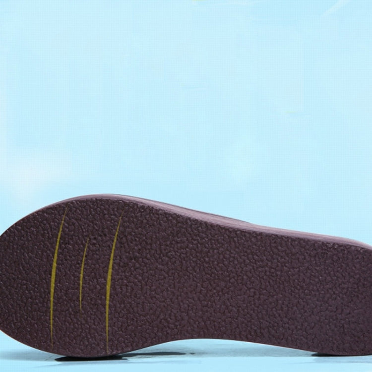 Simple Wedge Thick-bottomed Beach Slippers Sandals for Women