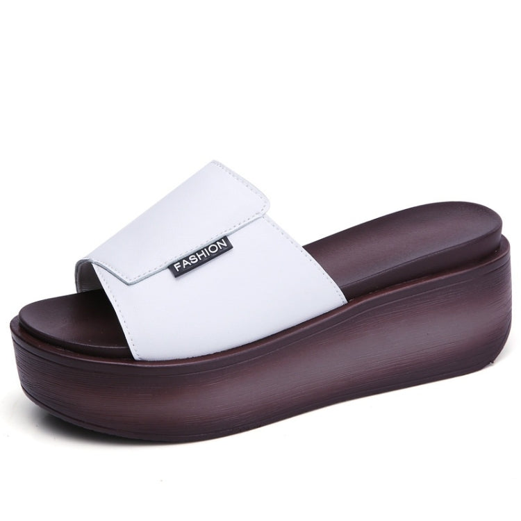 Simple Wedge Thick-bottomed Beach Slippers Sandals for Women