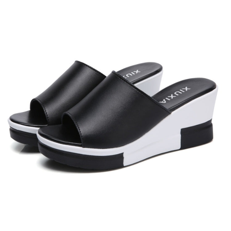 Fashion Simple Slope Thick Bottom Beach Casual Slippers Sandals for Women