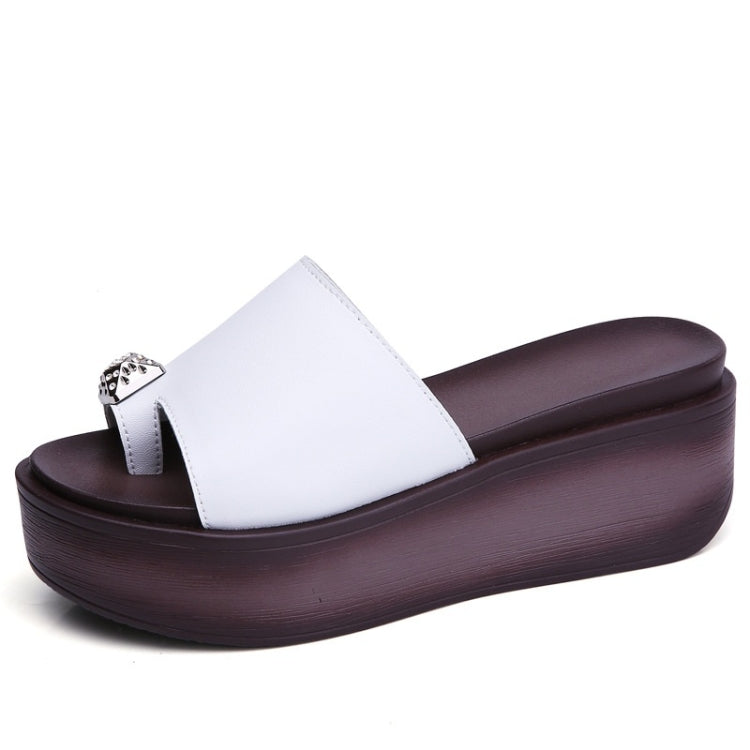 Outdoor Leisure Simple Non-slip Wear-resistant Increased Beach Slippers Sandals for Women