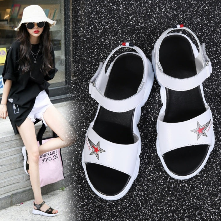 Casual Increase Thick Platform Non-slip Wear Resistant Star Sandals for Women