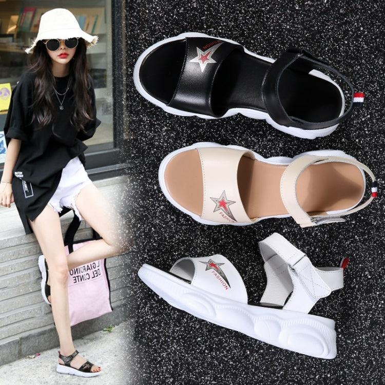 Casual Increase Thick Platform Non-slip Wear Resistant Star Sandals for Women