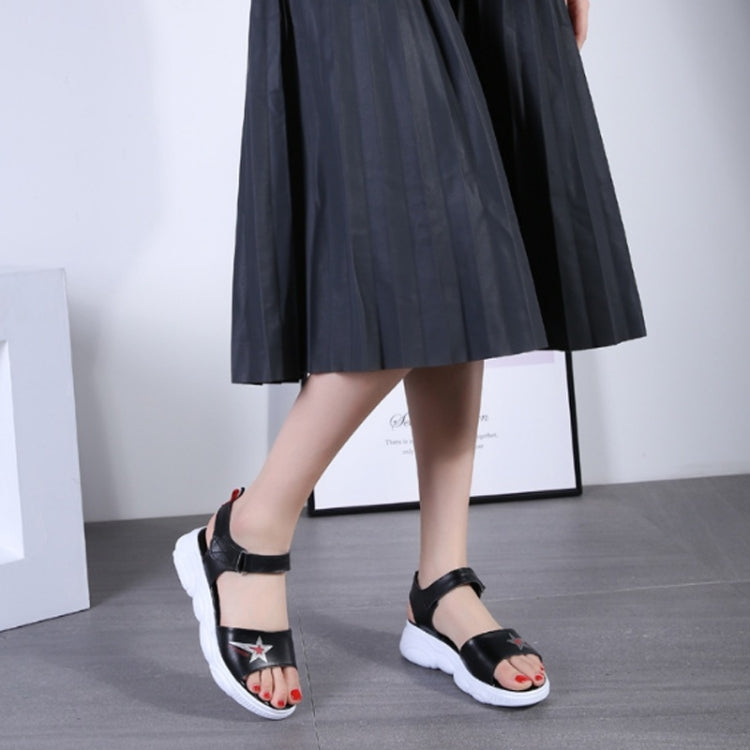 Casual Increase Thick Platform Non-slip Wear Resistant Star Sandals for Women