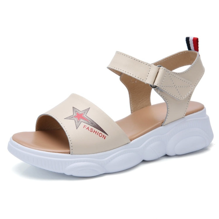 Casual Increase Thick Platform Non-slip Wear Resistant Star Sandals for Women