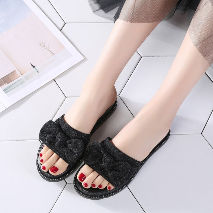 Bowknot Bright Cloth Fashion Non-slip Wear Resistant Sandals for Women