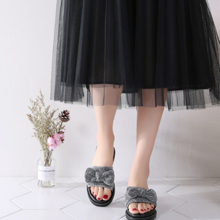 Bowknot Bright Cloth Fashion Non-slip Wear Resistant Sandals for Women