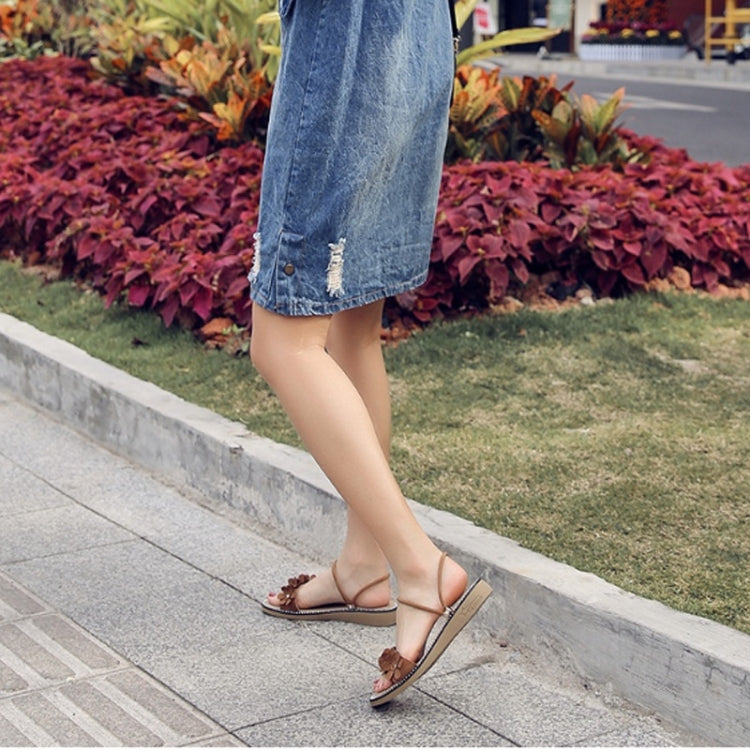 Casual Wild Flower Flat Sand Booth Two-wear Non-slip Sandals slippers for Women