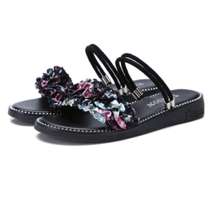 Two-wears Petal Design Non-slip Wear Resistant Casual Lightweight Sandals for Women