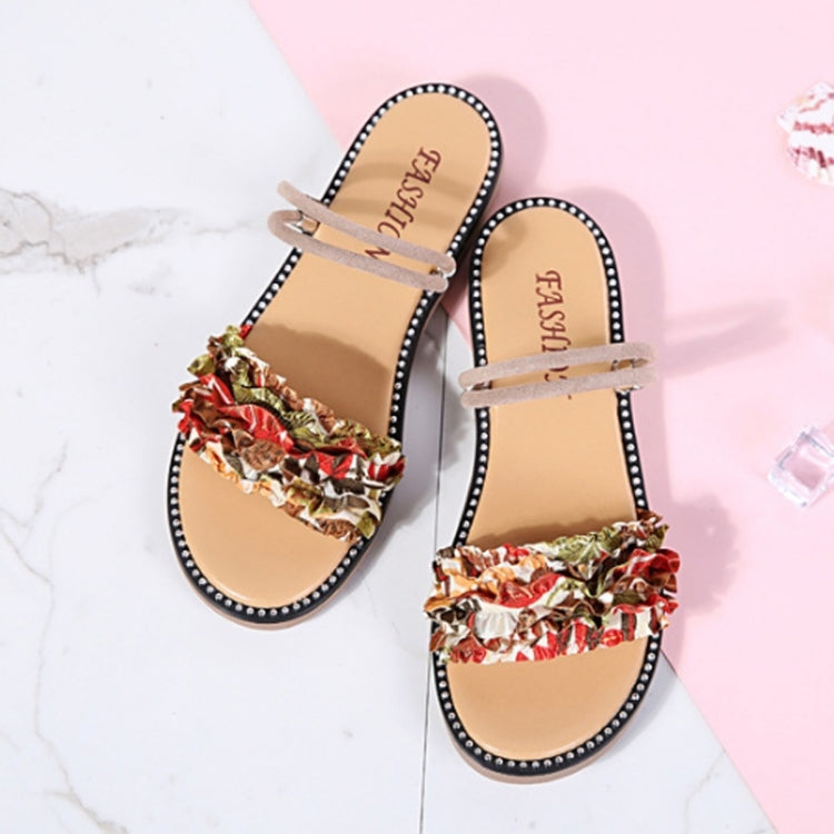 Two-wears Petal Design Non-slip Wear Resistant Casual Lightweight Sandals for Women