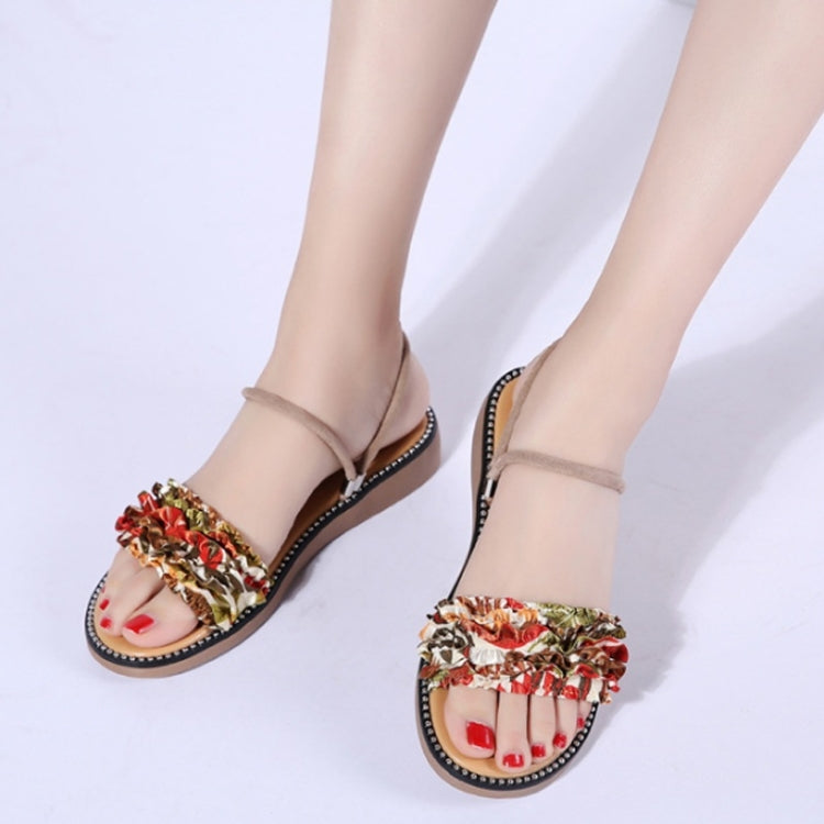 Two-wears Petal Design Non-slip Wear Resistant Casual Lightweight Sandals for Women