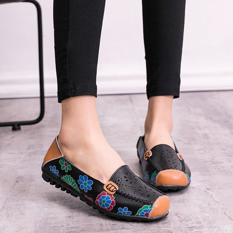Flower Hollow Casual Peas Shoes for Women