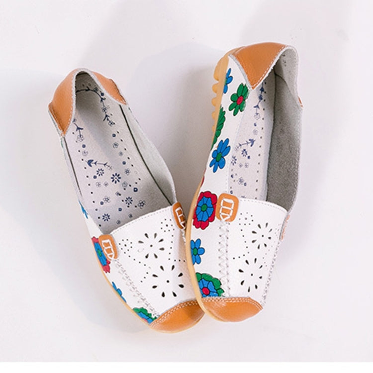 Flower Hollow Casual Peas Shoes for Women