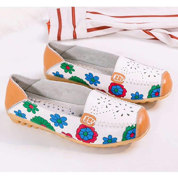 Flower Hollow Casual Peas Shoes for Women