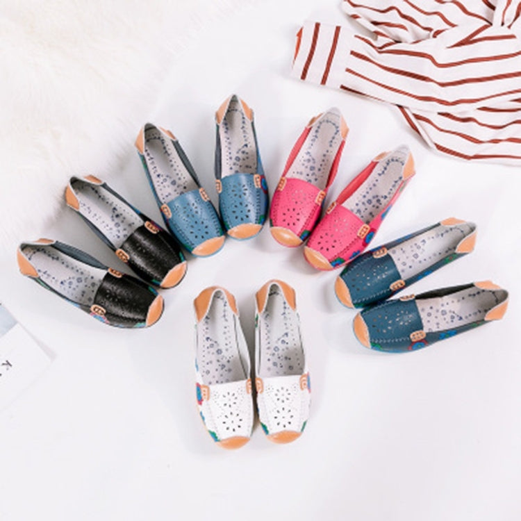 Flower Hollow Casual Peas Shoes for Women