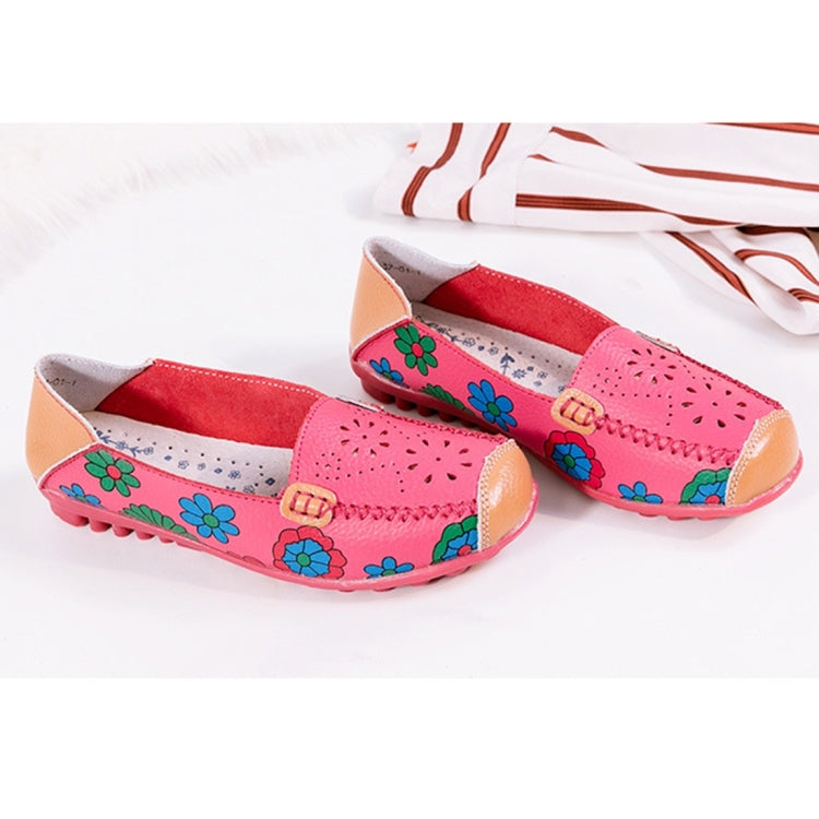 Flower Hollow Casual Peas Shoes for Women