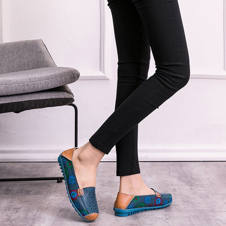 Flower Hollow Casual Peas Shoes for Women