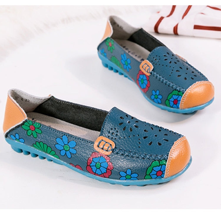 Flower Hollow Casual Peas Shoes for Women