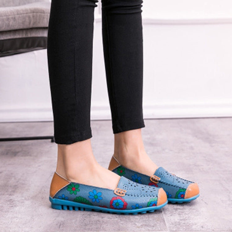Flower Hollow Casual Peas Shoes for Women
