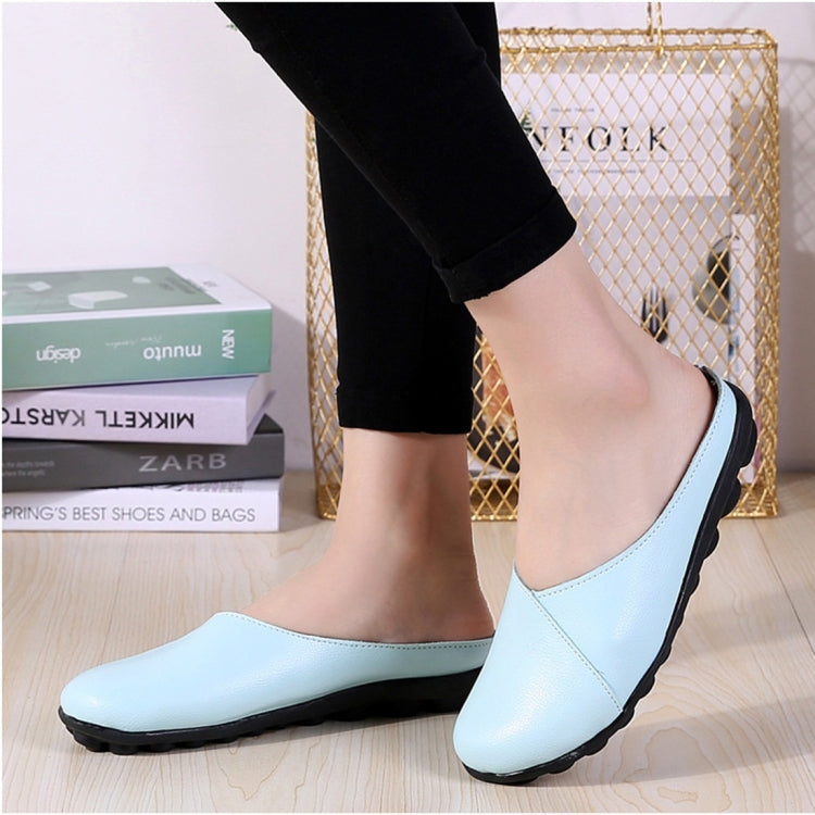 Casual Half Drag Lazy Shoes Shallow Mouth Peas Shoes for Women