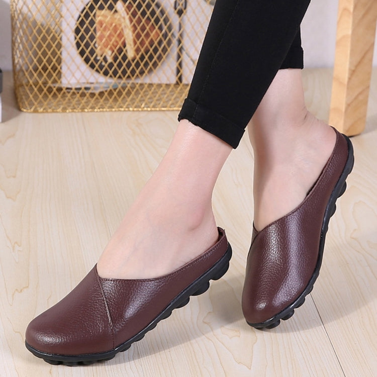 Casual Half Drag Lazy Shoes Shallow Mouth Peas Shoes for Women