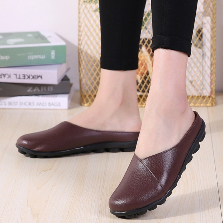 Casual Half Drag Lazy Shoes Shallow Mouth Peas Shoes for Women