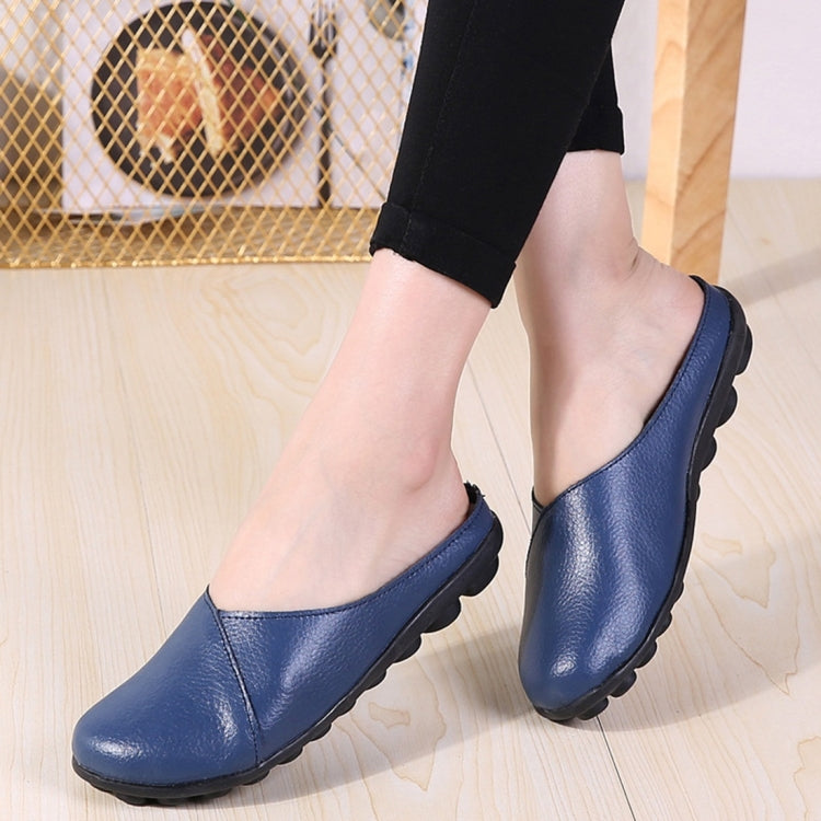 Casual Half Drag Lazy Shoes Shallow Mouth Peas Shoes for Women