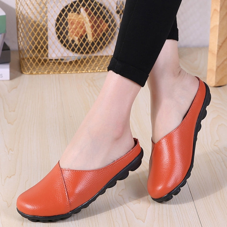 Casual Half Drag Lazy Shoes Shallow Mouth Peas Shoes for Women