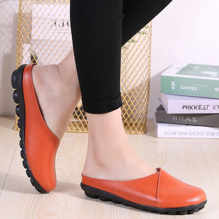 Casual Half Drag Lazy Shoes Shallow Mouth Peas Shoes for Women