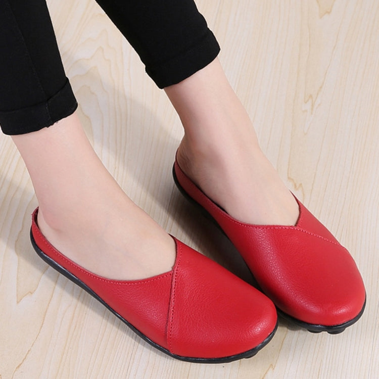 Casual Half Drag Lazy Shoes Shallow Mouth Peas Shoes for Women