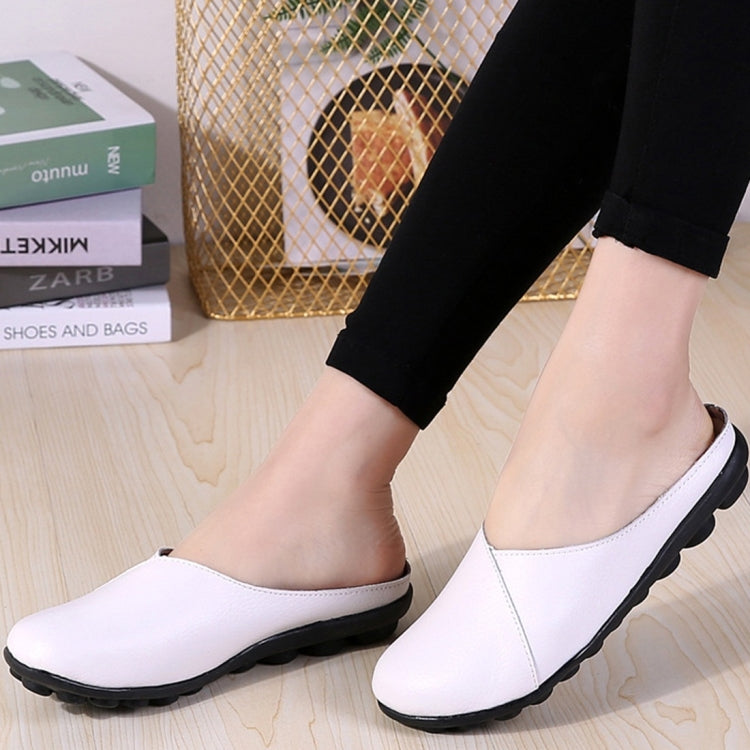 Casual Half Drag Lazy Shoes Shallow Mouth Peas Shoes for Women