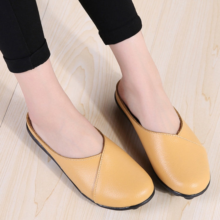 Casual Half Drag Lazy Shoes Shallow Mouth Peas Shoes for Women