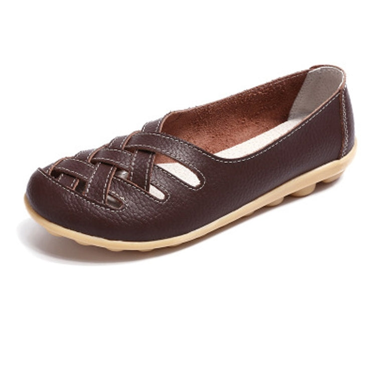 Hollow Woven Casual Nurse Shoes Cover Foot Peas Shoes for Women