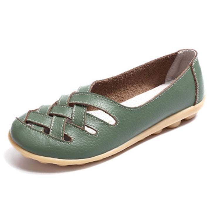 Hollow Woven Casual Nurse Shoes Cover Foot Peas Shoes for Women