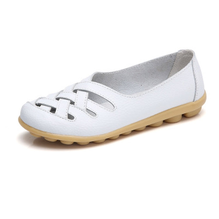 Hollow Woven Casual Nurse Shoes Cover Foot Peas Shoes for Women