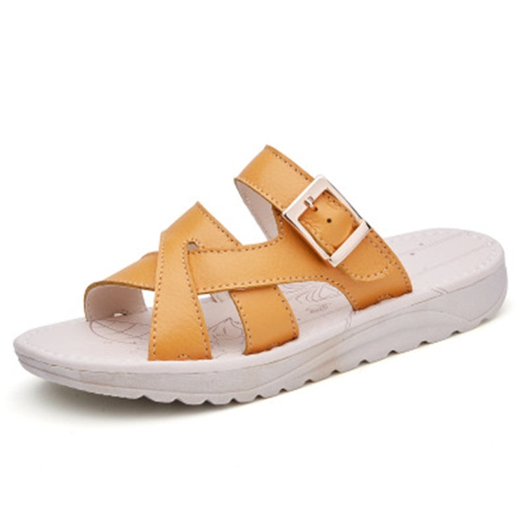 Simple Flat Bottom Buckle Candy Color Sandals for Women