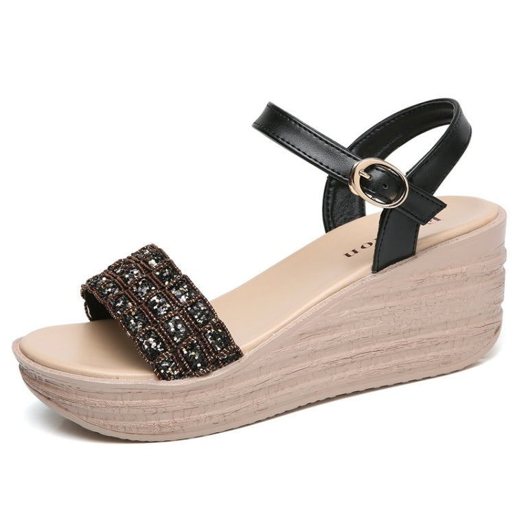 Fashion Woven Casual Versatile Wedge Increased Sandals for Women