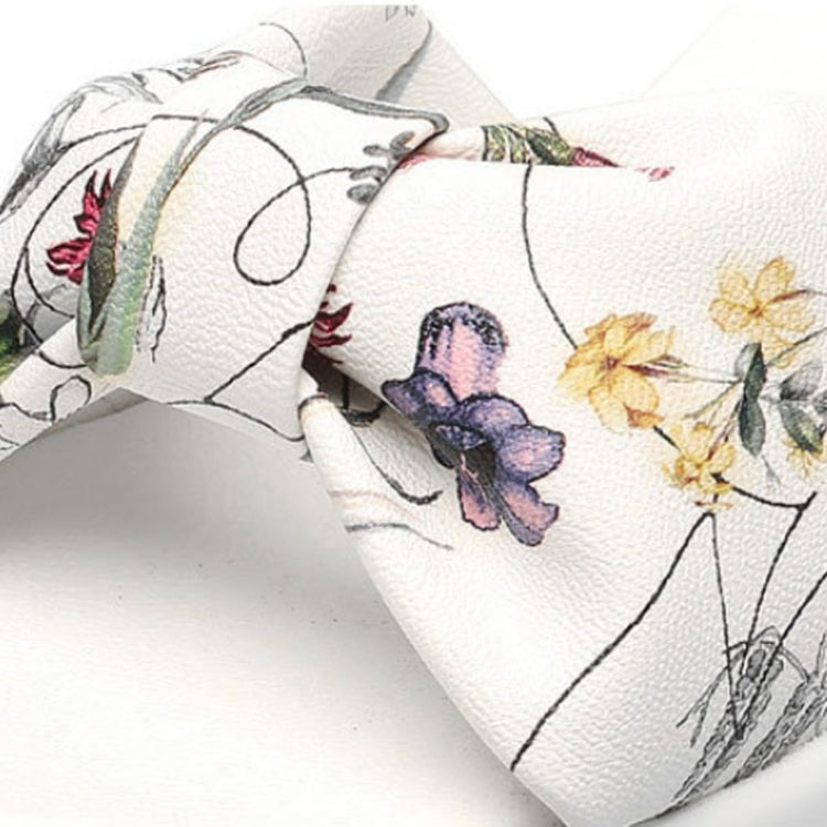 Bowknot Print Thick Bottom Increased Wedge Slippers Sandals for Women