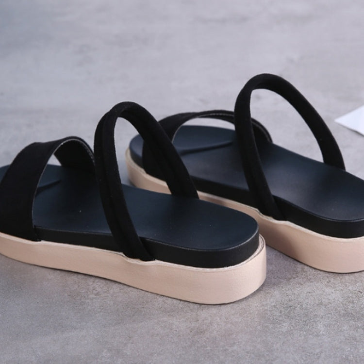 Outdoor Casual High-rise Simple Non-slip Wear-resistant Two-uses Beach Sandals for Women