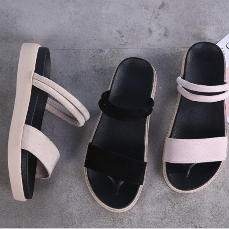 Outdoor Casual High-rise Simple Non-slip Wear-resistant Two-uses Beach Sandals for Women