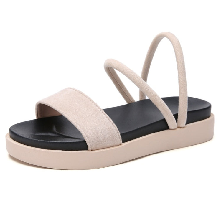 Outdoor Casual High-rise Simple Non-slip Wear-resistant Two-uses Beach Sandals for Women