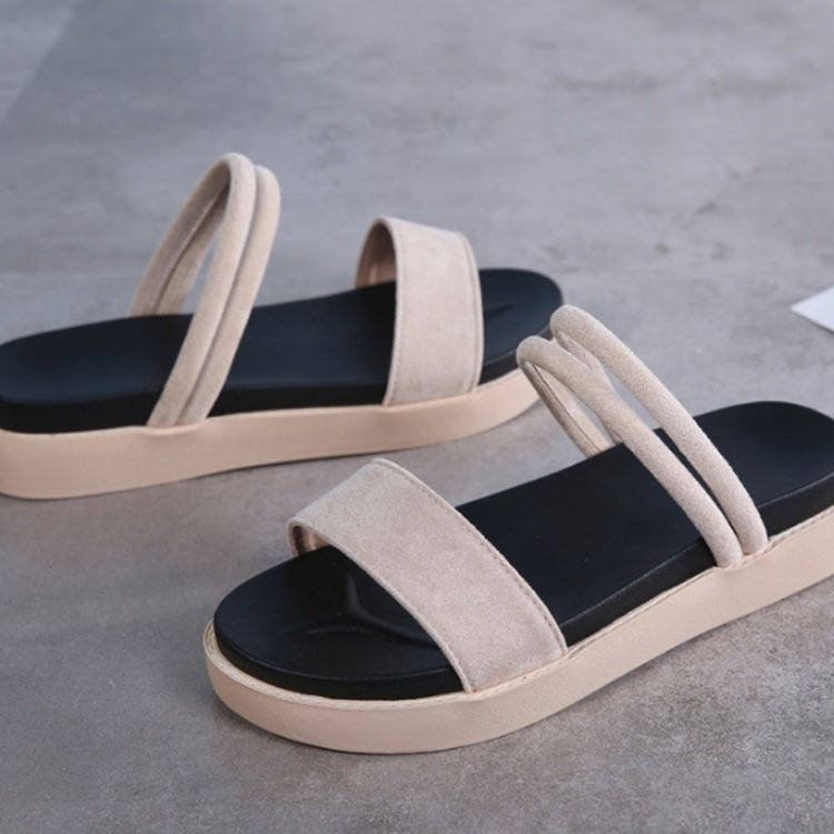 Outdoor Casual High-rise Simple Non-slip Wear-resistant Two-uses Beach Sandals for Women